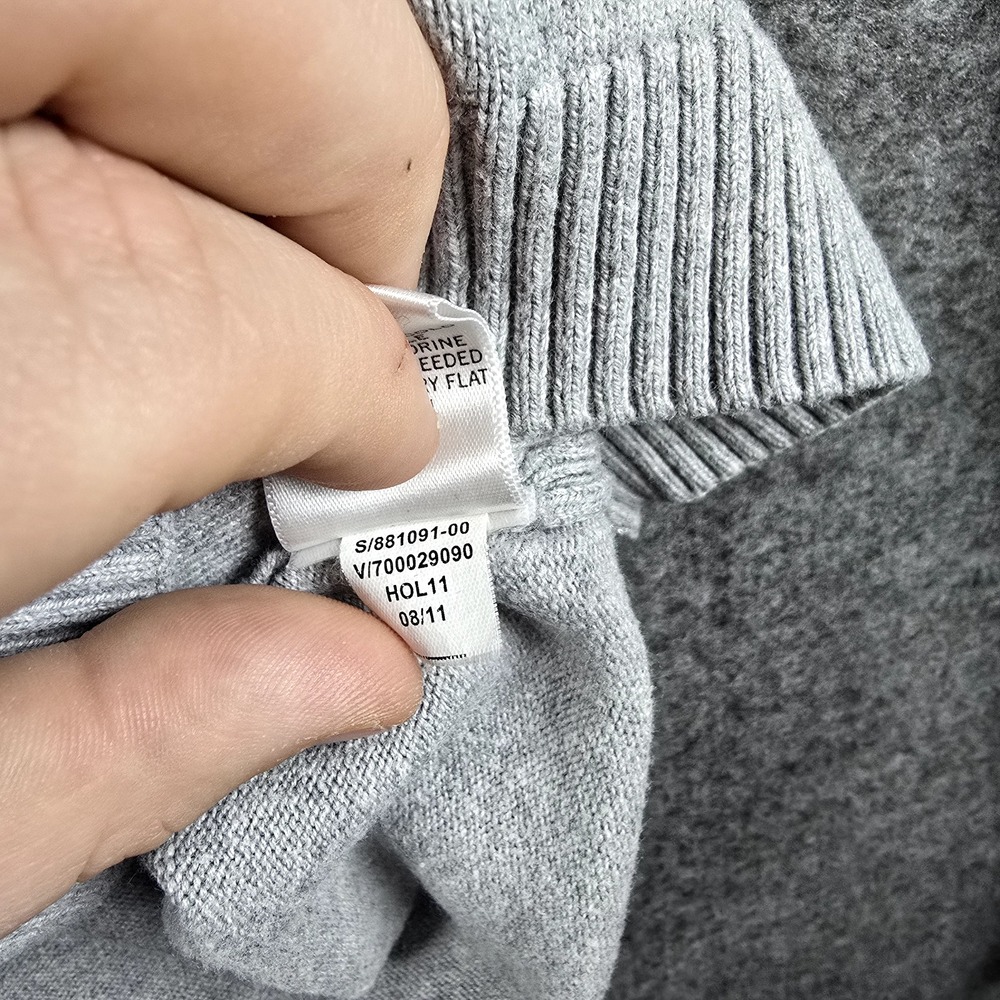 Banana Republic‎ Women L Grey/Gray Pullover Sweater W Button Side Closure - Picture 7 of 11